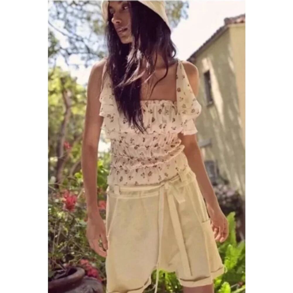 NEW! Free People Floral Flutter Bodysuit in IVORY COMBO (XL)